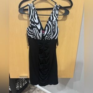 Black & White Animal Print Dress